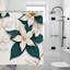 Rideaux de douche à motif floral 3D or pour salle de bain 71 po x 71 po