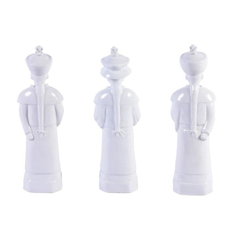 3 Piece Qing Emperors Figurine Set, 11" H x 3.5" W x 3'' D