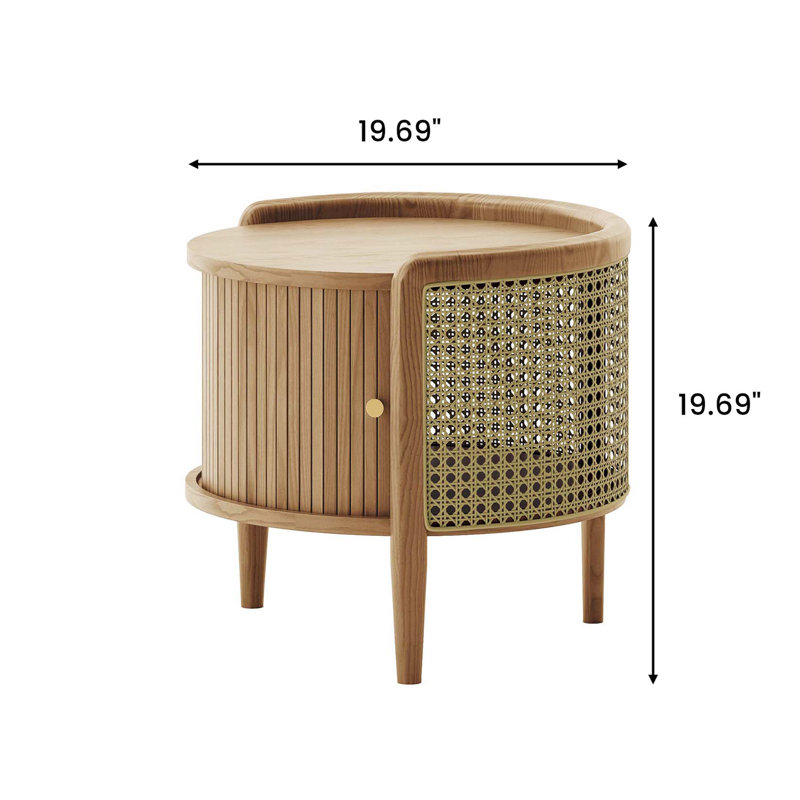 Winni Wood End Table, Light Brown