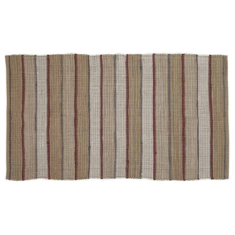 Bevans Cotton Striped Indoor Rug, Rectangle 3' x 5'