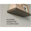 Tablettes flottantes, olive, 2 tablettes, H 1,50 po-128899046