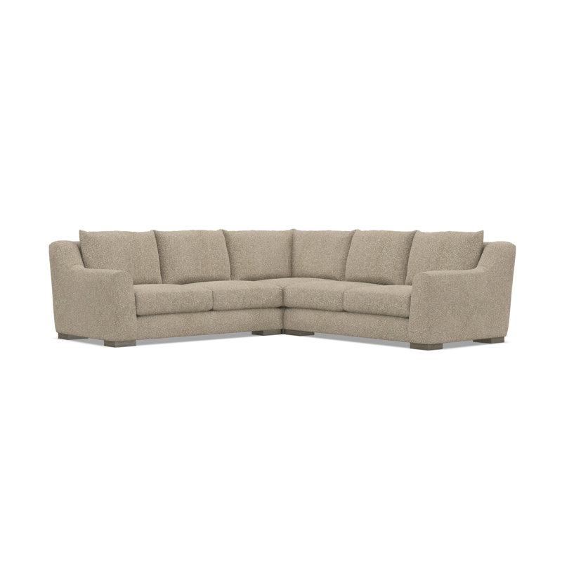 Sectional, Light Brown Polyester, 35" H x  110" W x 110" D, Symmetrical