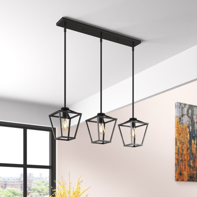 Nickens 3 - Light Kitchen Island Geometric Pendant