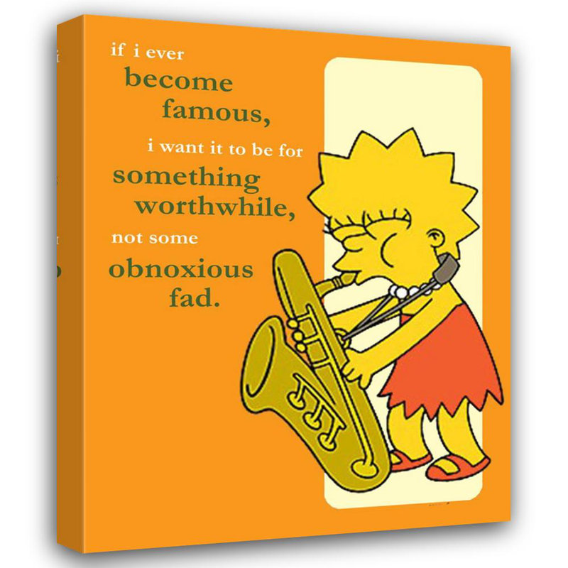 Simpsons - Lisa Famous Sax, 45" H x 36" W