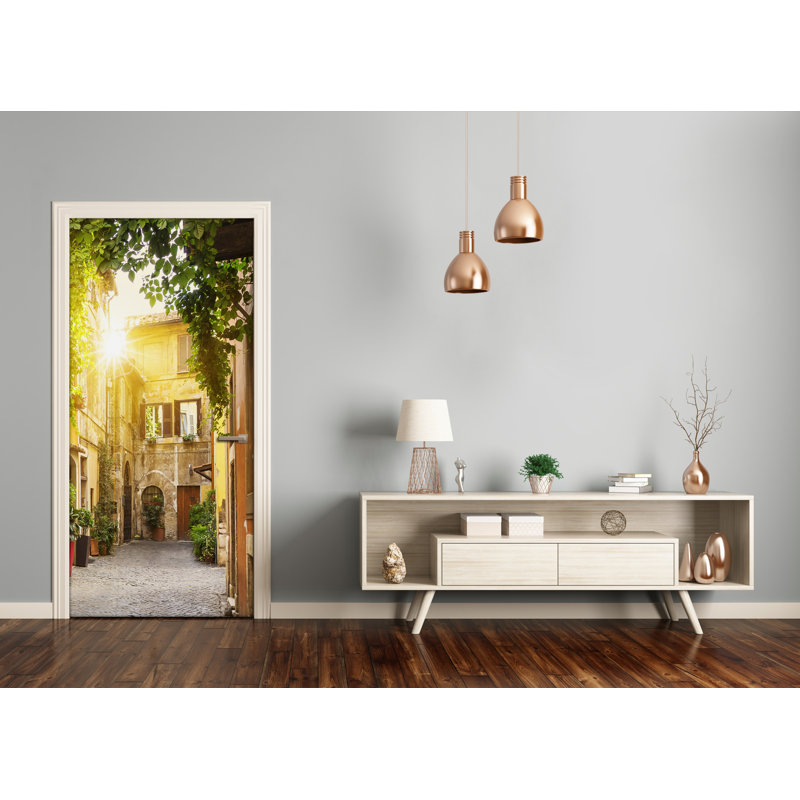 On Italian Streets Door Decal