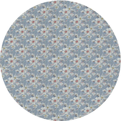 Tapis bleu/gris/rouge à motifs Culbertson