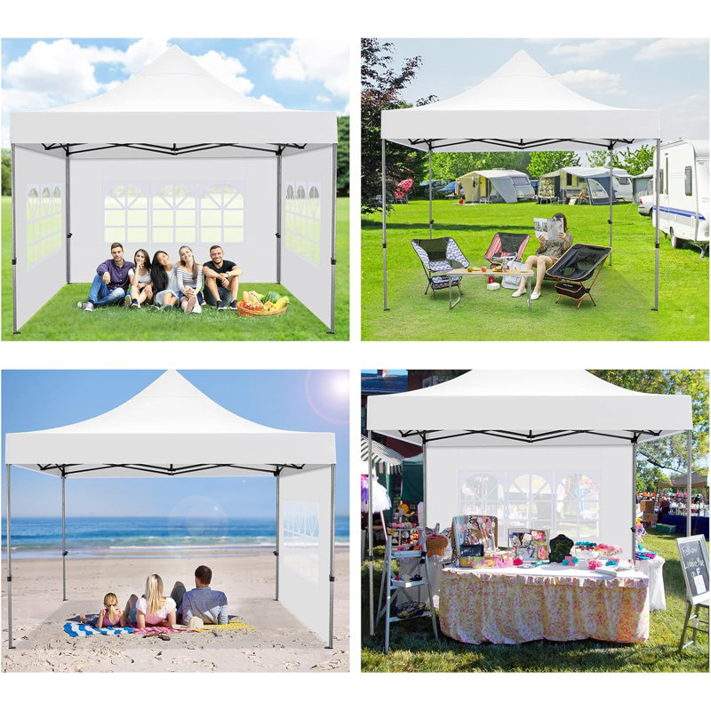 3m x 3m Steel Canopy, White