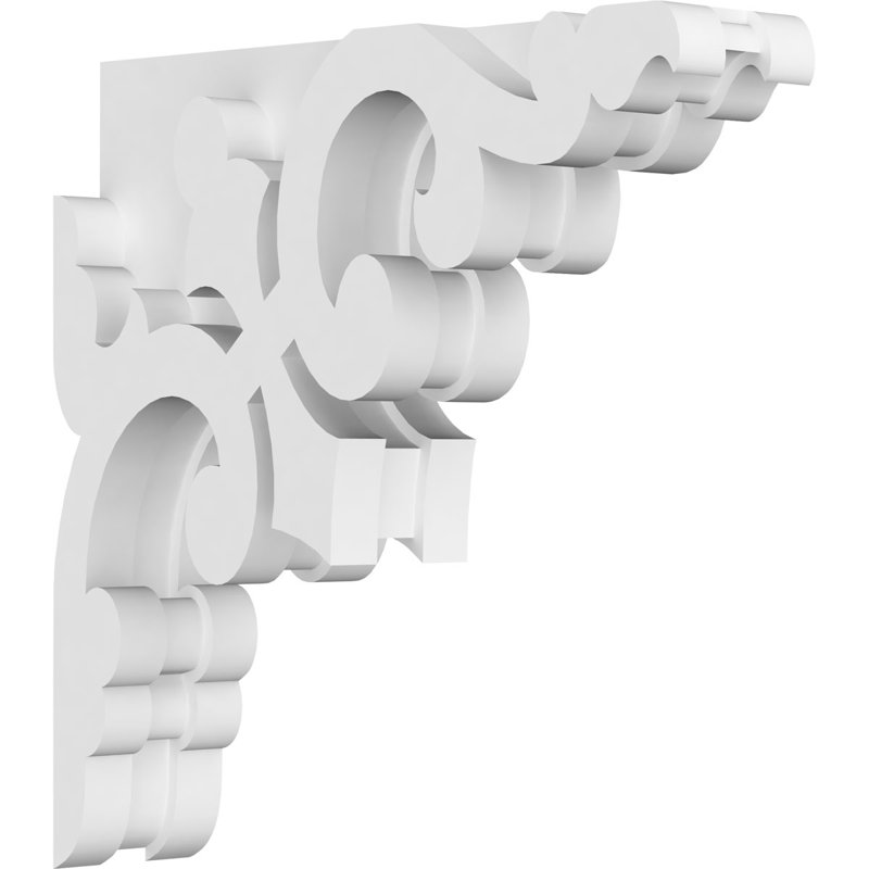Corbeau en PVC de qualité architecturale Milton de l 1 7/8 po x P 5 1/2 po x H 9 po, H 9 po x l 1,875 po x P 5,5 po