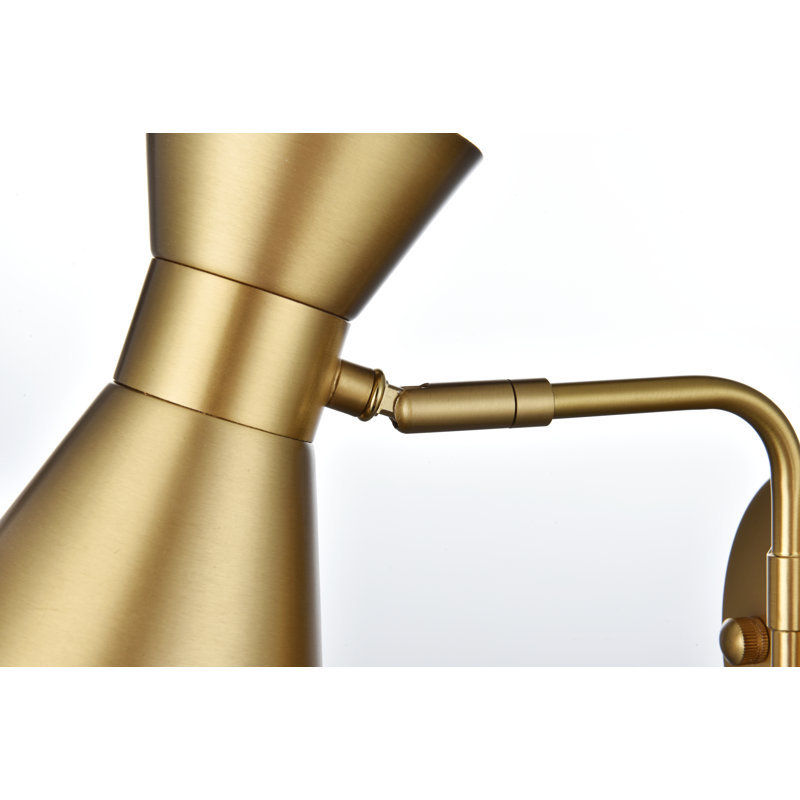 Diniz Armed Sconce, Satin Gold