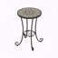 Table d'appoint de patio avec tablette