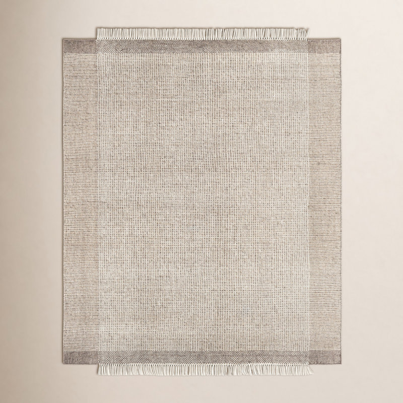 Tina Wool Beige Area Rug, Rectangle 8' x 10'