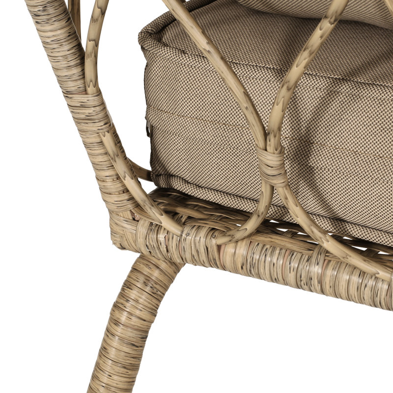 Backyard Chill Area : With Padding, 48.5"W X 28.25"D 28.75"H, Assembly Required, 600 Lbs Weight Bearing Ability Outdoor Lounge Woven Cushioning, 48.50"W Support