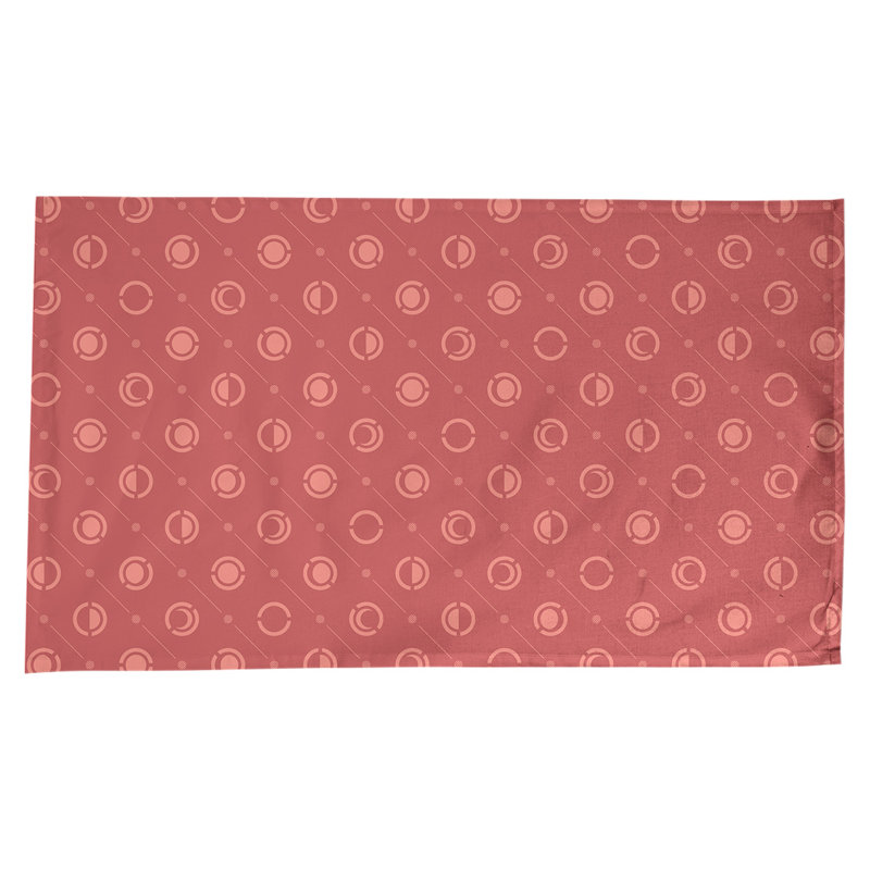Classic Moon Phases Tablecloth, Red/White