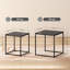 Aida Glass Top Frame Nesting Tables