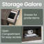 Bedside Table, Side Table with Drawer, Handle, Open Compartment-305215541