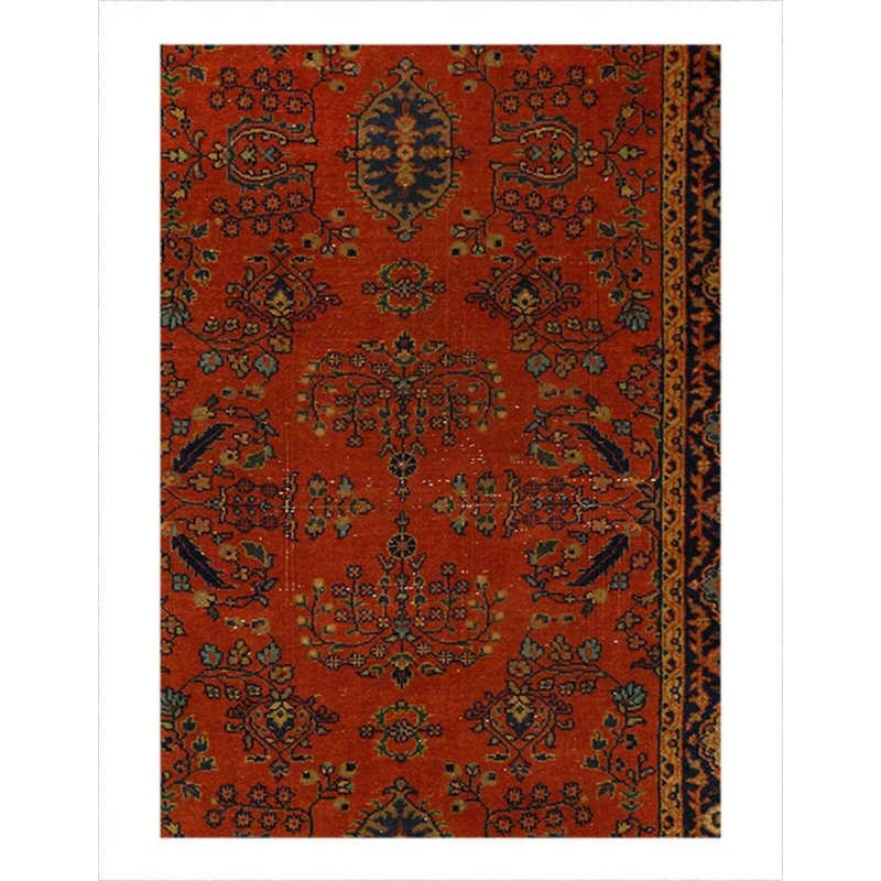 Oriental Area Rug in Rust