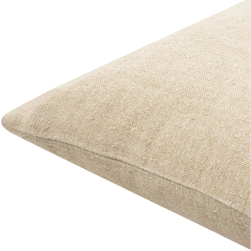Alcona Linen Throw Pillow, 18" x 18", Pillow Cover Only - No Insert, Natural