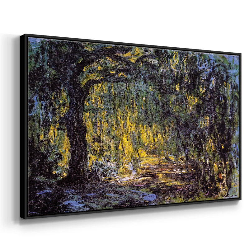 «Weeping Willow 2», reproduction d'art sur toile encadrée, H 27 po x l 41 po x P 2 po, Noir