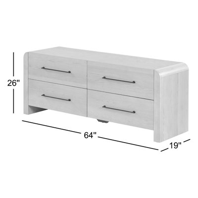 Cruz Wood 4 Drawer Dresser