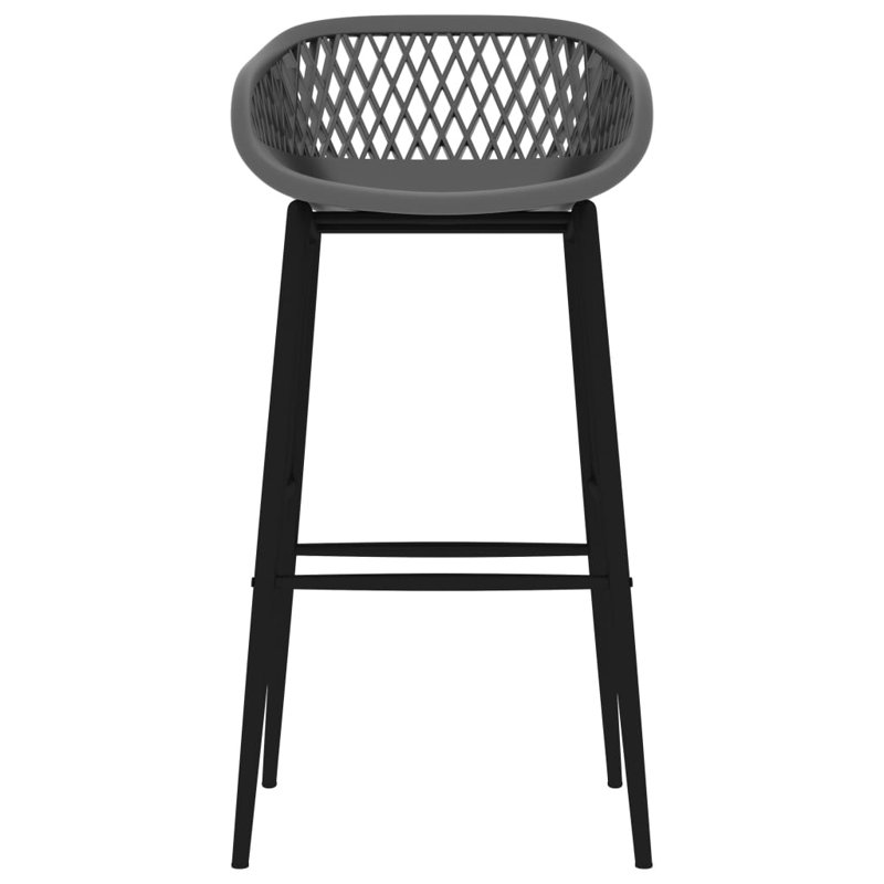 Searle Counter Stool with Metal Frame, Black, Black, 4