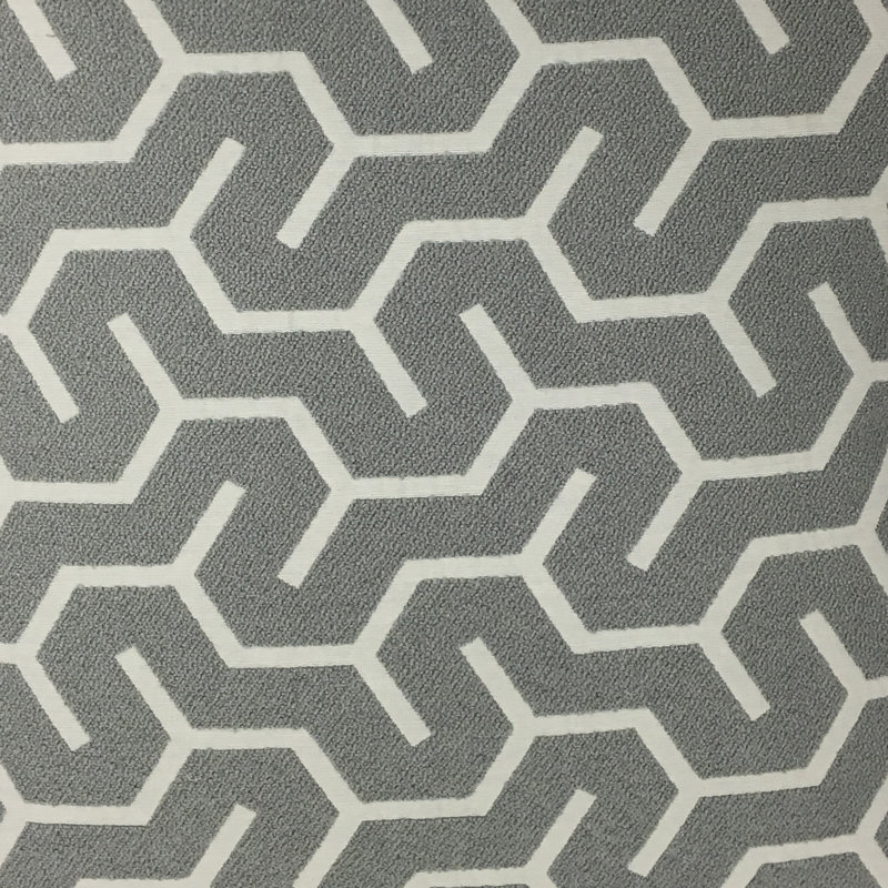 Coussin décoratif géométrique, 22 po x 22 po, Gris
