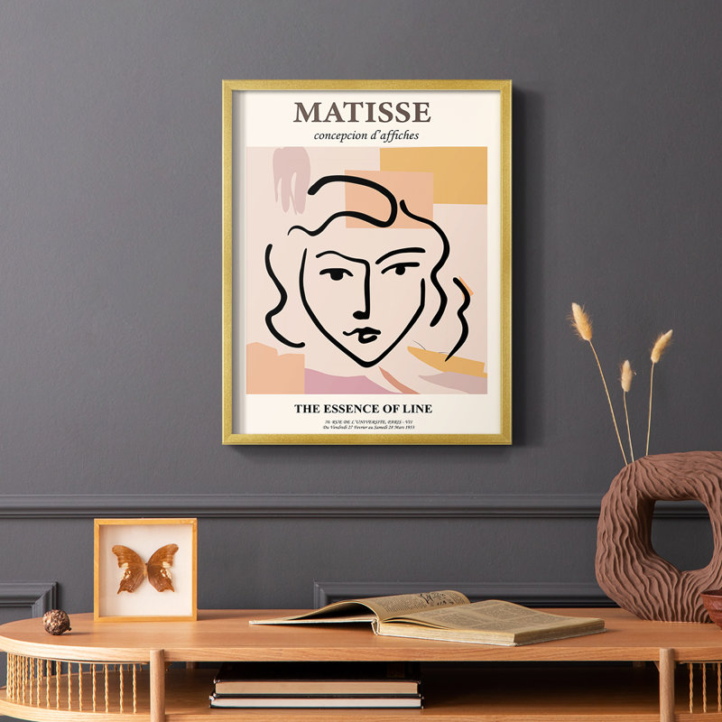 Matisse LXII, reproduction encadrée - bois massif, H 14 po x l 11 po
