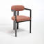 Chaises de salle à manger rembourrées en métal noir Boucle-1582259434