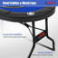 Table de poker pliable de 84 po à 10 joueurs avec rails rembourrés et porte-gobelets Rioloiuy