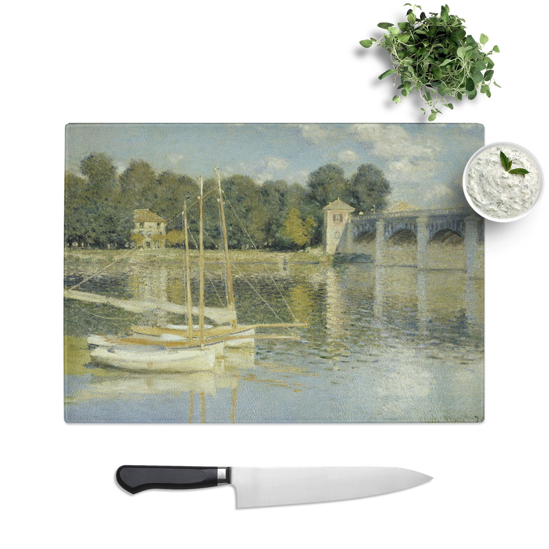 The Argenteuil Bridge by Claude Monet Chopping Board