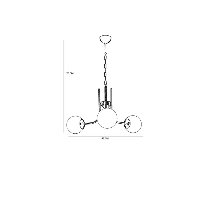 Chandle Chandelier, Gold/Amber