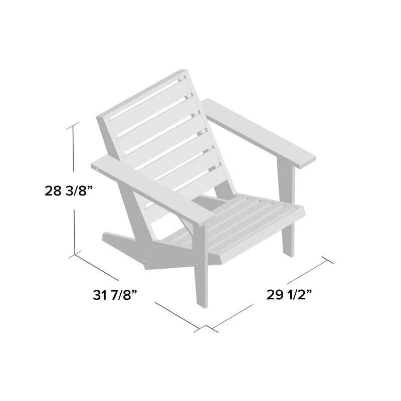 Chaise Adirondack en bois massif Ursa, Naturel