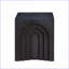 Table basse moderne noire peu encombrante pour le salon et la chambre à coucher, panneau de fibres à densité moyenne d'aspect bois facile à nettoyer-26685950
