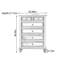 Commode 6 tiroirs Exquise en bois massif noir-1801009055