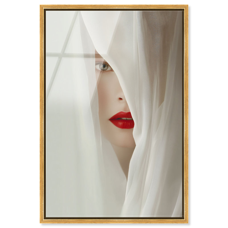 Secret Under Silk Print by Oliver Gal, 25"H x 17"W, Gold Floater Frame