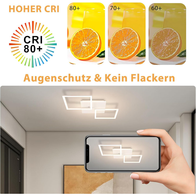 LED Semi Flush Mount, Stainless Steel