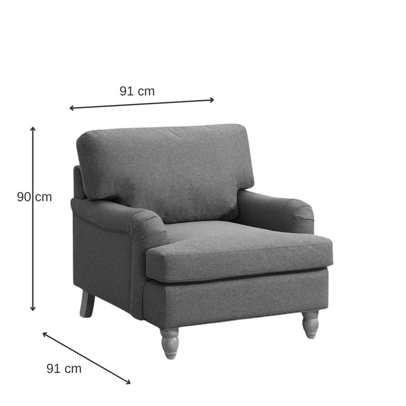 Upholstered Armchair, Taupe