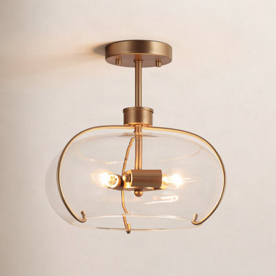 1-Light 12’’ W Glam Flush Mount