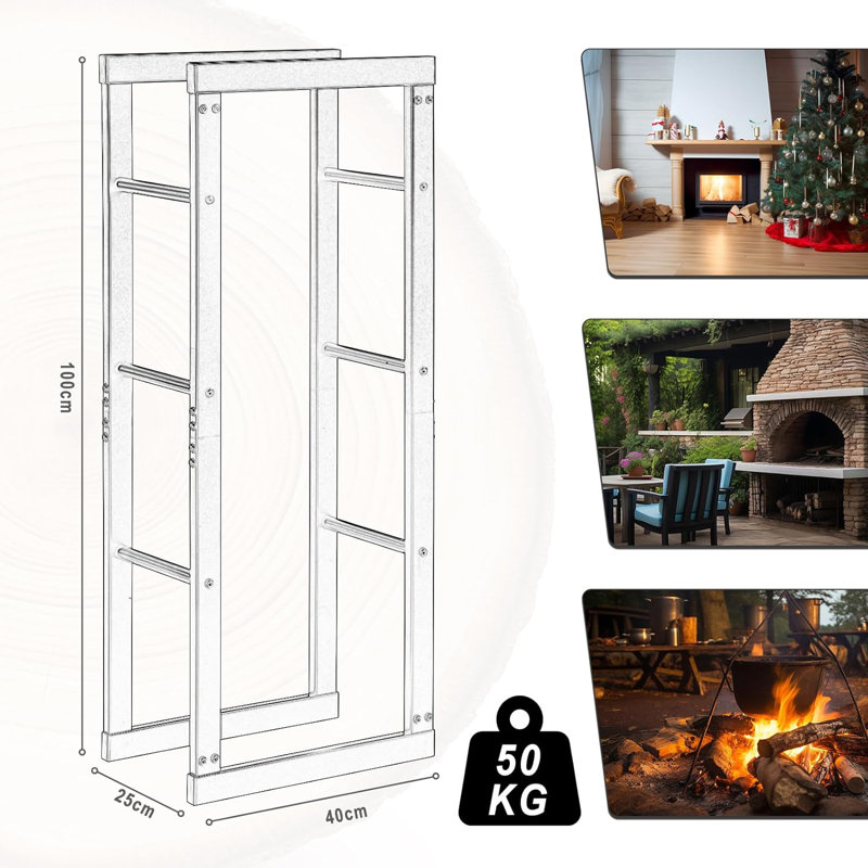Artibrannan 40cm W Metal Log Rack