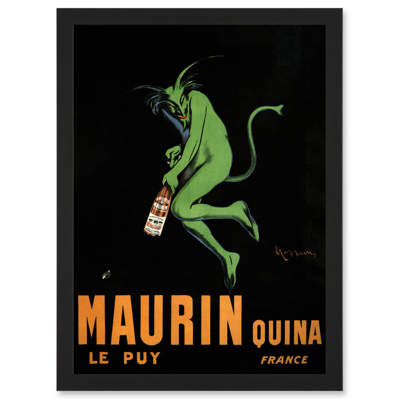 Advert Maurin Le Puy Quina Alcohol Cappiello Aperitif France by Value Does Not Apply - Single Picture Frame Print