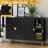 47.8'' Modern Sideboard Cabinet with 4 Embossed Pattern Doors for Kitchen, Living Room-1612800295