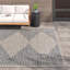 Tapis en polypropylène rayé bleu / crème Calliah-344952408