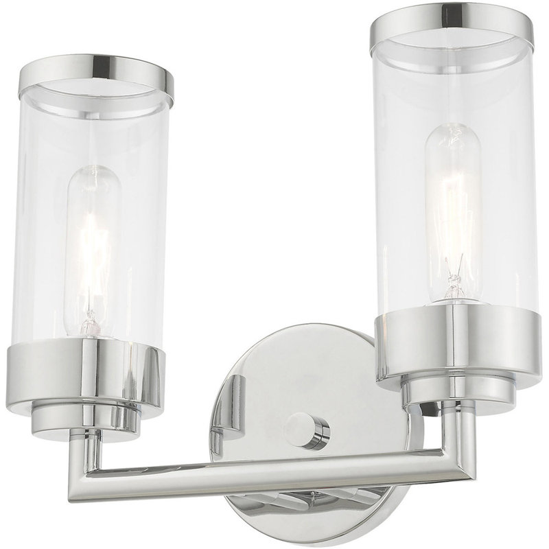 Éclairage pour meuble-lavabo à 2 lumières Beggio, Chrome poli
