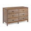 Commode double en bois massif à 6 tiroirs Altamirano-1118175181