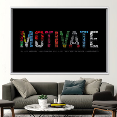 Motivational Canvas Art - Inspirational Quote Wall Decor Ideal for Home or Office Gift