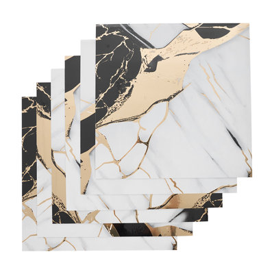 10Pcs Self-Adhesive Marble Pattern Wall Tile Stickers