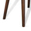 Table de chevet Neva, plateau rectangulaire de 24 pouces, pieds en angle, brun foncé