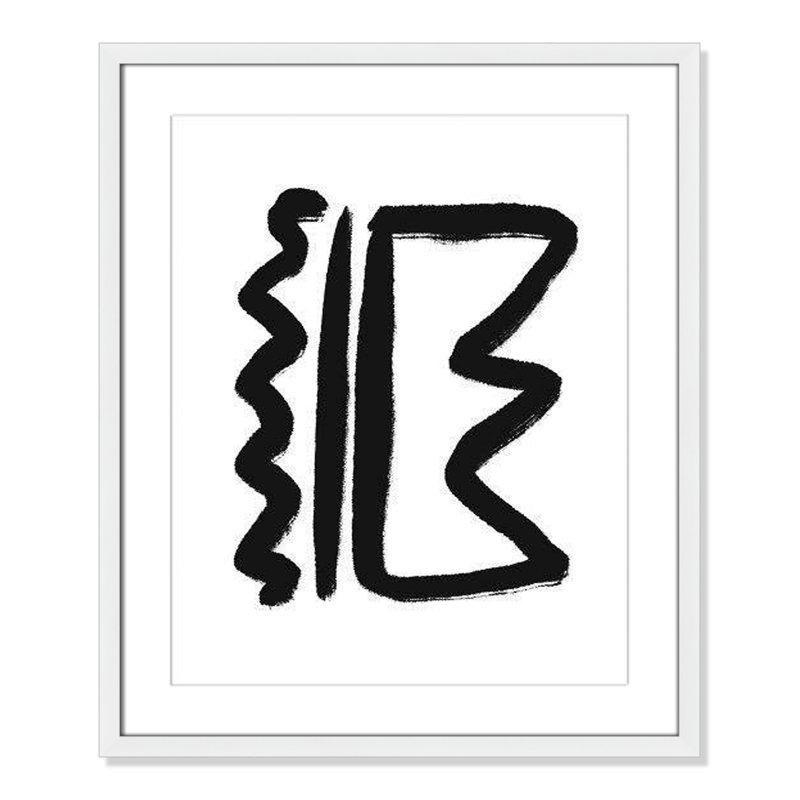 «Line Dessin Collection Royals» sur papier par Leah Straatsma, reproduction, H 25,5 po x l 21,5 po x P 1,25 po