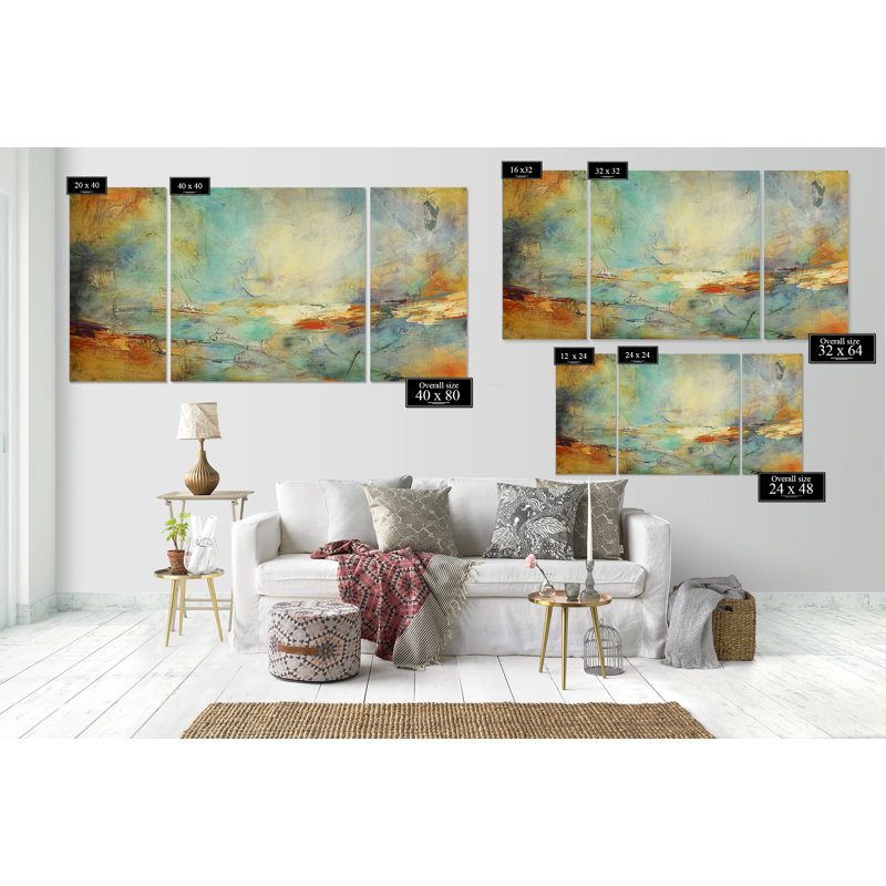 " Eternidad " 3 - Pieces, 40" H x 80" W x 1.5" D