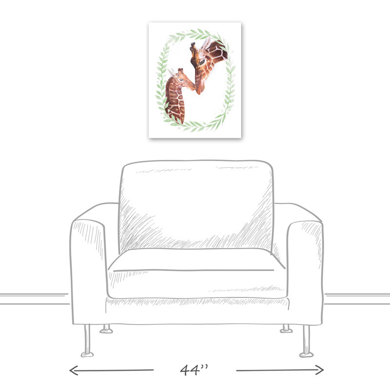 Art sur toile giraffe love Mizpah