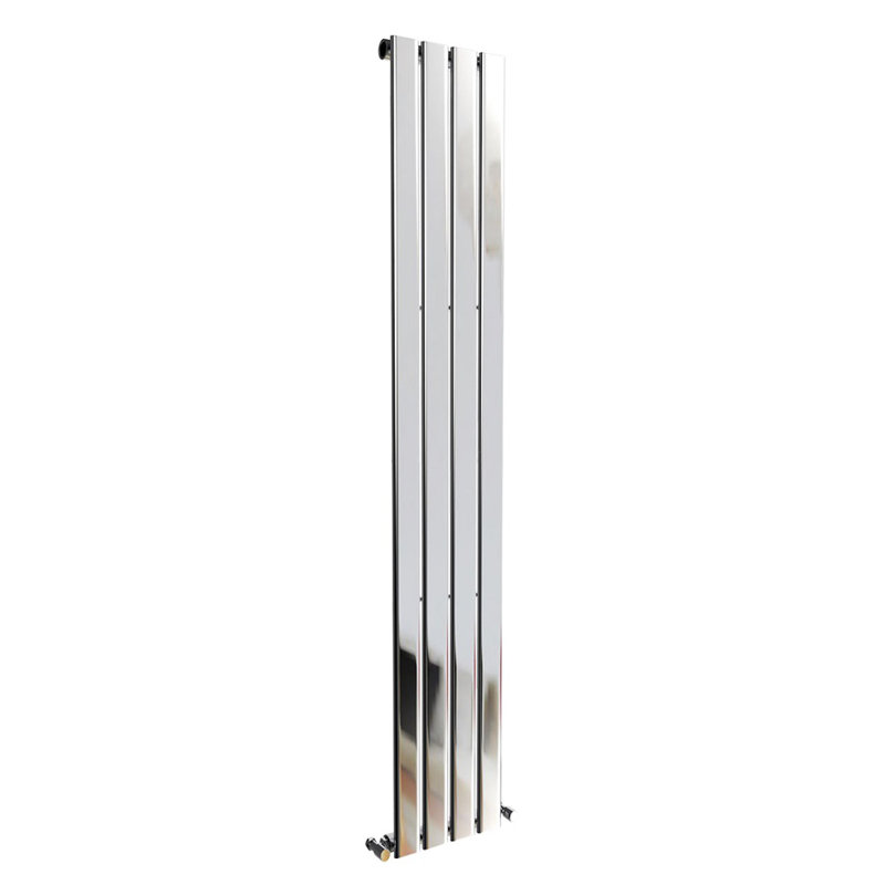 Shonnard Vertical Single Flat Panel Radiator, Chrome, 180cm H x 27.2cm W